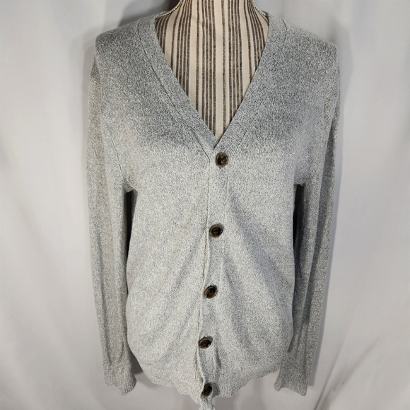 Banana Republic Sweaters - Banana Republic Performance Line Grey V Neck Button Down Cardigan Size Medium